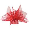 Non applicabile Tulle Rete + Velo 25 x 25 CM. CON TIRANTE ROSSO 10 PZ.