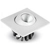 TrAdE Shop Traesio FARETTO 3W ORIENTABILE QUADRATO DA INCASSO BIANCO CON ALETTE PER CARTONGESSO
