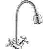 TrAdE Shop Traesio MISCELATORE RUBINETTO FLESSIBILE MANOPOLE CROCE CUCINA LAVELLO OTTONE ROMA 69408
