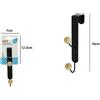 TrAdE Shop Traesio APPENDIABITI APPENDINO DA PORTA METALLO NERO PALLINE LEGNO 2 POSTI GANCI 79558