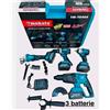 MAKOTA KIT 4 IN 1 MAKOTA TASSEL TRAPANO IMPULSI TRAPANO AVVITATORE FLEX 3 BATTERIE 88v