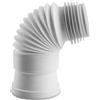 Curva tecnica flessibile per scarico vaso wc, raccordo tubo Ø97-107mm in entrata