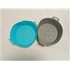 Teglia per Friggitrice ad Aria e Forno Set 2 Teglie Rotonde in Silicone 20x20 cm