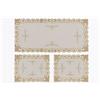 Viterboshop Centrino Tris 3 Pezzi Puro Lino Burano Bianco Ecrù Lavorazione Artigianale