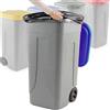 TrAdE Shop Traesio BIDONE RACCOLTA DIFFERENZIATA 100 LITRI CON COPERCHIO COLORATO E RUOTE 1 SOLO PZ