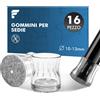 16 Pezzi Gommini per Sedie Rotondi, Feltrini Sedie Silicone 10-13Mm, Piedini per