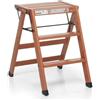 Foppapedretti Scala Pieghevole Sgabello in Legno Noce Tialzo 9900348106 Foppapedretti