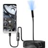 Retoo Endoscopio Telecamera per Smartphone Endoscopio con 8 LED 7,9 mm IP67