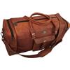 Fatto a mano Dakota Grande Borsa Da Viaggio In Pelle Marrone Con Fodera In Capra