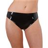 LateX Slip Latex Nero Senza Cuciture Mutandina Sexy Fetish aderente Lattice Lucido
