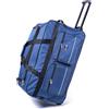 R.Leone R Leone TROLLEY BORSONE DA VIAGGIO CON 2 RUOTE RINFORZATE (Blu 0708 40x47x80cm