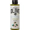 KORRES OLIVE SEA SALT gel doccia idratante per una pelle morbida, con olio extravergine di oliva e profumo di sale marino mediterraneo, vegano, senza siliconi e parabeni, 250 ml