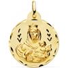 FMF Pendente Oro 18K 750 Ml. Medaglia Vergine Del Carmen 24 Mm 4,00 Grammi P5002-324