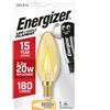 Energizer Lampadina LED A Candela Filamento E14 2.3W 2200K Bianco Caldo Vintage