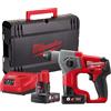 Milwaukee M12 CH 602X Martello a combustibile SDS 12 V 2 x 6,0 Ah agli ioni di
