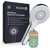 KLUDI X3 Soffione doccia universale a risparmio idrico opzionale doccino 3 getti