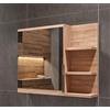 FreshYou Mobiletto a specchio 60x50 sonoma per il bagno con mensole specchio da