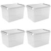 SUNWARE perfectly organised Sunware Comfort Line scatole in plastica con coperchio 36L 50x40x26cm set da 4
