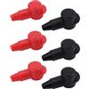 As shown Set 6 tappi protettivi per auto per terminali batteria in materiale plastico