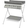Bebeconfort Baltic, Bagnetto Fasciatoio Neonato 2 in 1, 0-12 Mesi (max 11kg), Fasciatoio con Vaschetta Bagnetto, Chiusura Compatta, Materassino Imbottito, Pratico Tubo di Scarico, Grey Mist