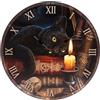 Puckator Orologio da Parete in Legno MDF - Gatto - Witching Hour Cats - Lisa Parker