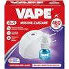 Vape Diffusore Liquido Insetti + Ricarica Liquida Mosche e Zanzare 22 ml, Diffusore Elettrico per Zanzare e Mosche, Antizanzare e Antimosche con Ricarica Efficiente 480 Ore