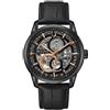 Bulova Orologio da uomo BULOVA Sutton 98A283 Black Skeleton automatico in acciaio in...