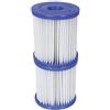 Bestway 58093 Filtro a Cartuccia Tipo I, Per pompe da 1.249 L/h, Bianco/Blu, 8 x
