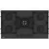 Samet Piano Cottura a Gas 5 Fuochi 90 cm Vetro Temperato Nero Opaco Zacinto90NE