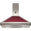 Bertazzoni Cappa Cucina Aspirante a Parete 100 cm Classe A Inox/Rosso K100HERVIA