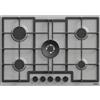 Samet Piano Cottura a Gas 5 Fuochi 75cm in Acciaio Inox colore Inox Mercurio75IX