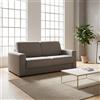 DecHome Divano Letto 3 Posti Moderno Tessuto Antimacchia 200x98x86 Tortora Kriog
