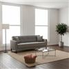 DecHome Divano Letto 3 Posti Moderno in Velluto 210x85x87 cm Grigio - Legen