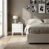 DecHome Comodino 2 Cassetti Set 2 Comodini 51x39x56 Bianco Ararat