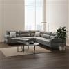 DecHome Divano Angolare 5 Posti Letto Estraibile 300x250x77x100 cm Grigio Sigmar