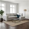 DecHome Divano Angolare 3 Posti Letto Estraibile 248x176x92 Grigio Chiaro Bali
