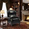 DecHome Poltrona Reclinabile in Ecopelle Massaggiante 91x86x106 cm Nero
