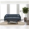 DecHome Divano Letto 3 Posti Moderno in Tessuto 225x82x92 cm Grigio - Montana