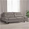 DecHome Divano 3 Posti Moderno in Microfibra 236x98x105 cm Tortora - Lena