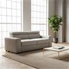 DecHome Divano Letto 3 Posti Moderno in Tessuto 210x100x110 cm Tortora - Era