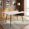 DecHome Tavolo Allungabile da Pranzo 90-120x60-90x73-75 cm Bianco/Nero Lilis