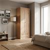 DecHome Armadio Guardaroba 2 ante battenti 80x39x200 cm Rovere Anticato Timber