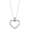 Collana con cuore in argento e medaglione apribile in argento 925