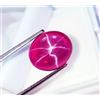 5.25 CT Naturale Rosso Stella Rubino 6 Raggi Ovale Forma Loose Gemma Certificato