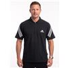 ADIDAS Polo Uomo Adidas Anni 90/Y2K con zip in cotone piquet Nero