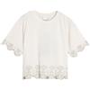 INDI&COLD SK430 t-shirt donna avorio ricami ecrù
