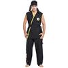 Rubber Johnnies TM Nero da Uomo Cobra Karate Costume Stile Street Fighter Gi Costume Adulti M/L