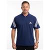 ADIDAS Polo Uomo Adidas Anni 90/Y2K con zip in cotone piquet Blu Navy