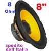 WEB 🇮🇹 WOOFER 20 CM 8 Ohm 8" POLLICI 150 WATT ALTOPARLANTE GIALLO ricambio casse