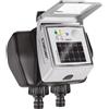 Claber Dual myAquaSolar, programmatore a rubinetto a due vie con pannello fotovo